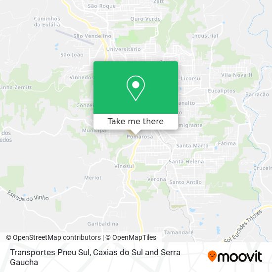 Transportes Pneu Sul map