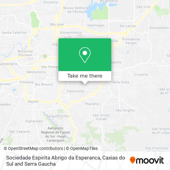 Sociedade Espirita Abrigo da Esperanca map