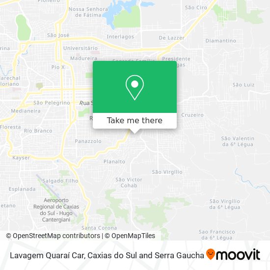 Lavagem Quaraí Car map