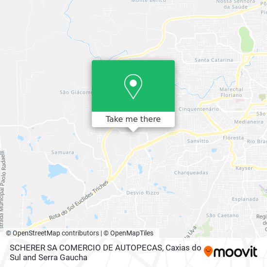 SCHERER SA COMERCIO DE AUTOPECAS map