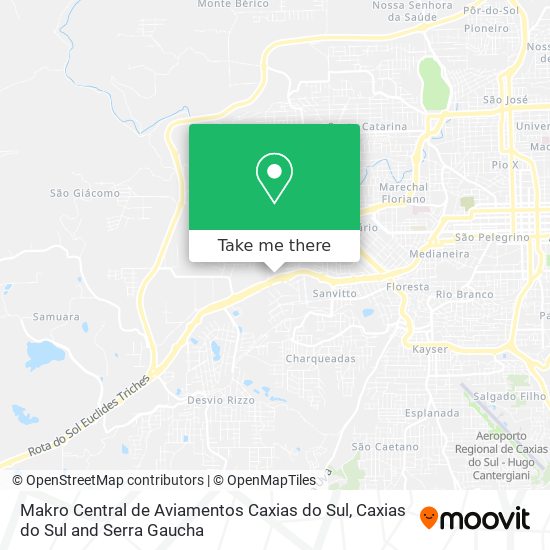 Mapa Makro Central de Aviamentos Caxias do Sul