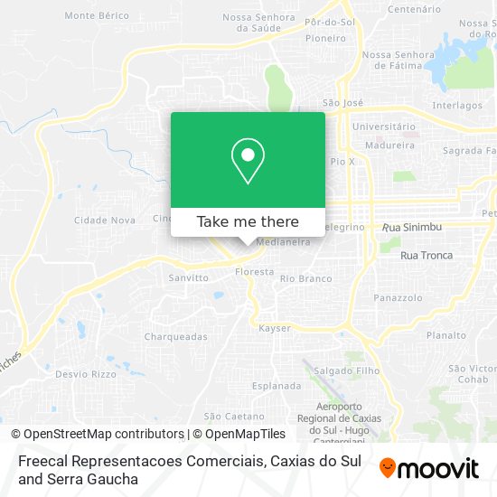Freecal Representacoes Comerciais map