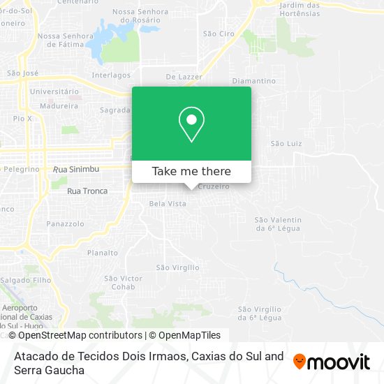Atacado de Tecidos Dois Irmaos map
