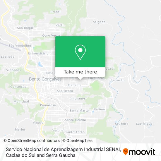 Mapa Servico Nacional de Aprendizagem Industrial SENAI