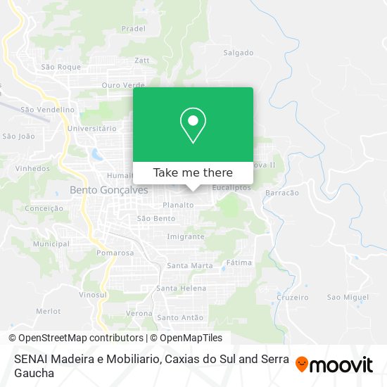 SENAI Madeira e Mobiliario map