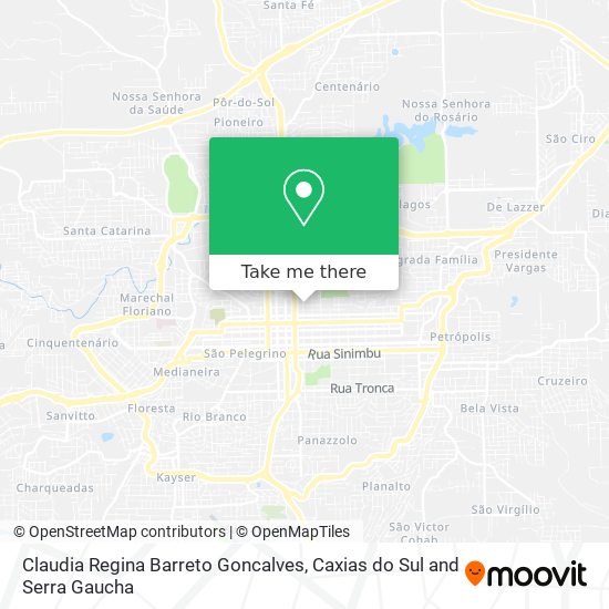 Claudia Regina Barreto Goncalves map