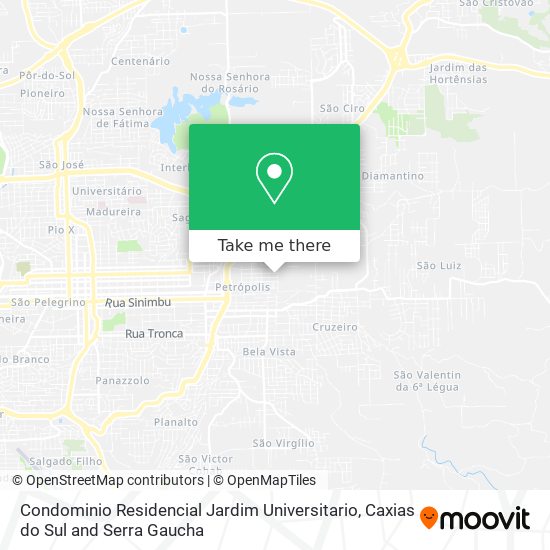 Condominio Residencial Jardim Universitario map