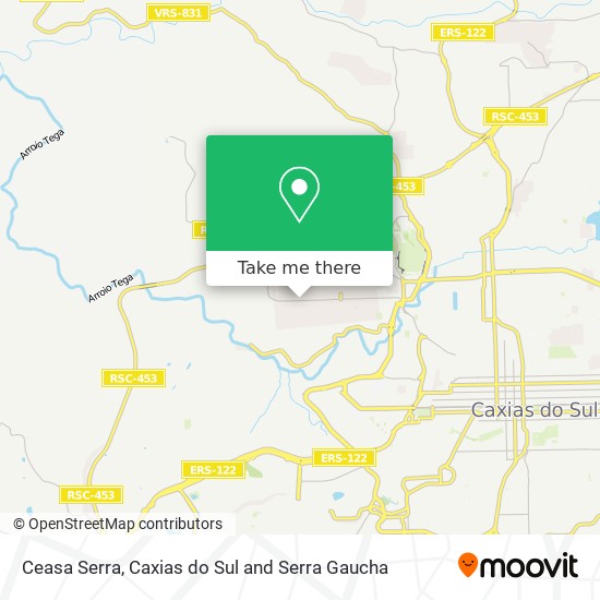 Ceasa Serra map