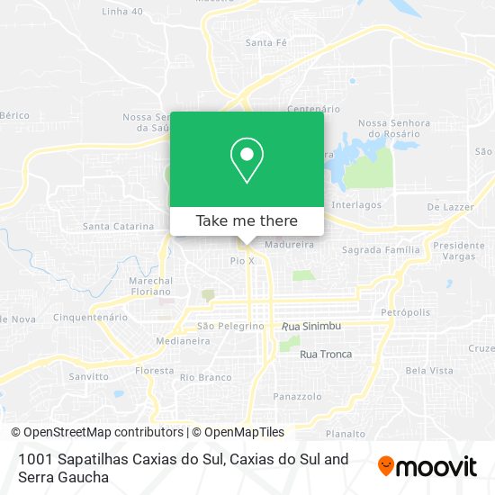 1001 Sapatilhas Caxias do Sul map