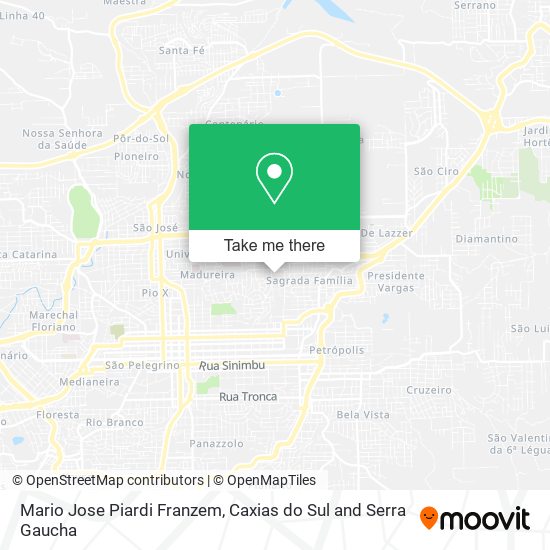 Mario Jose Piardi Franzem map