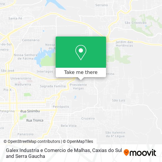 Mapa Galex Industria e Comercio de Malhas