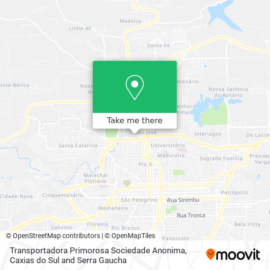 Transportadora Primorosa Sociedade Anonima map