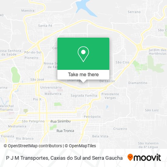 P J M Transportes map