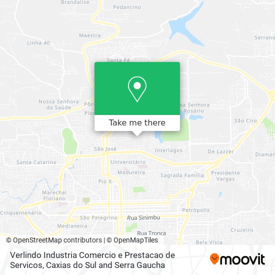 Verlindo Industria Comercio e Prestacao de Servicos map