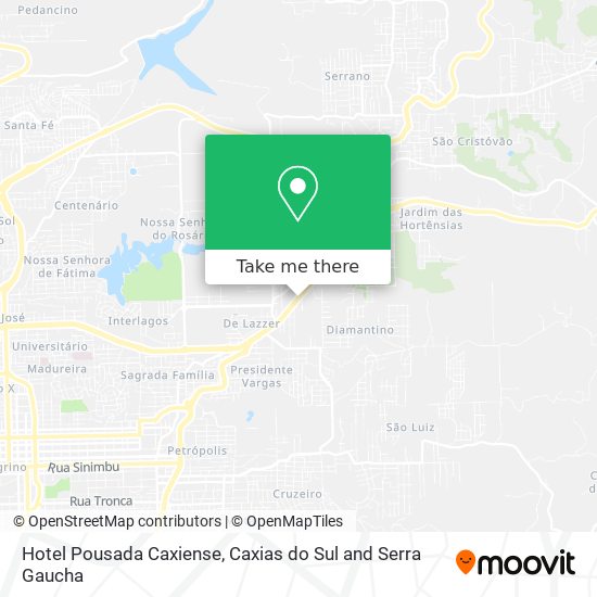 Mapa Hotel Pousada Caxiense