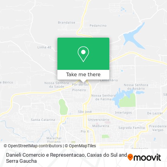 Danieli Comercio e Representacao map