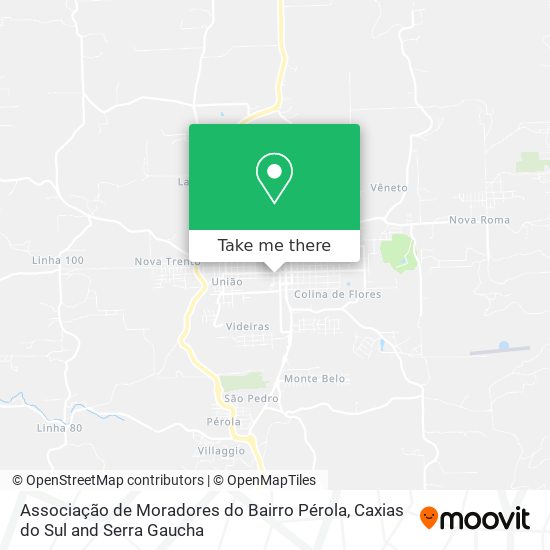 Mapa Associação de Moradores do Bairro Pérola