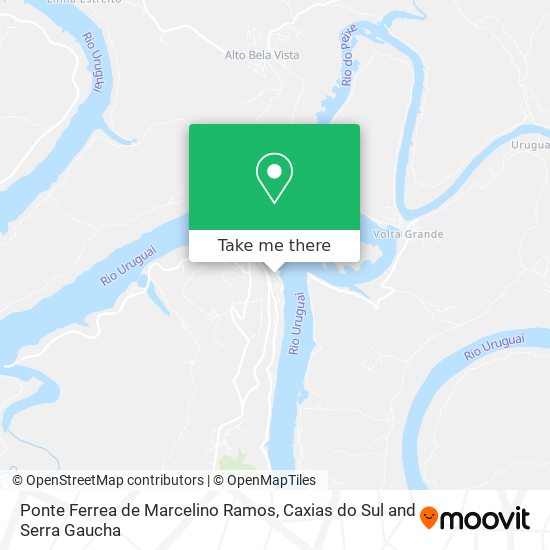 Ponte Ferrea de Marcelino Ramos map