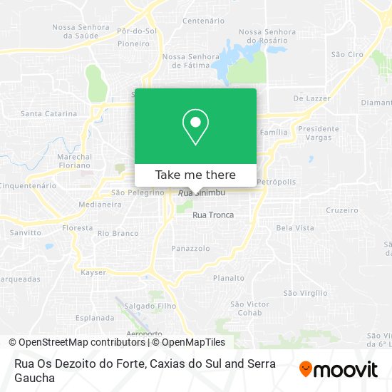 Mapa Rua Os Dezoito do Forte