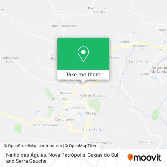 Ninho das Águias, Nova Petrópolis map