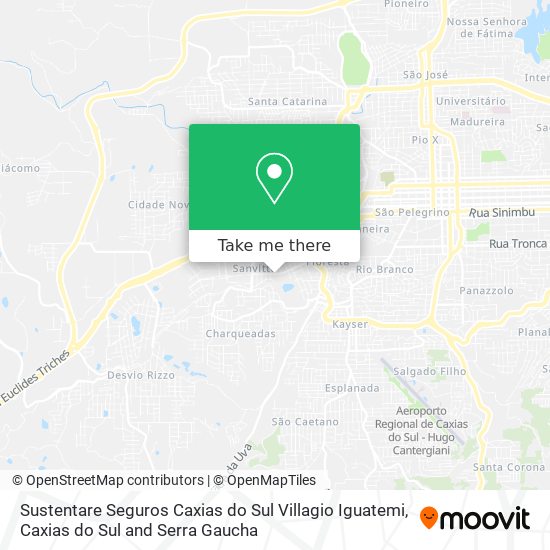 Mapa Sustentare Seguros Caxias do Sul Villagio Iguatemi