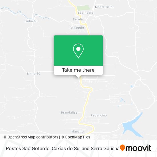 Postes Sao Gotardo map