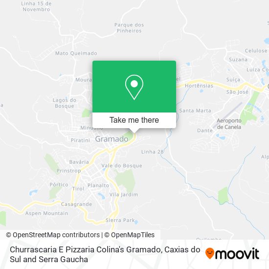 Mapa Churrascaria E Pizzaria Colina's Gramado