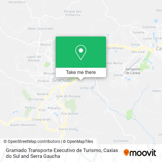 Gramado Transporte Executivo de Turismo map