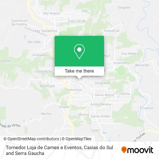 Mapa Tornedor Loja de Carnes e Eventos