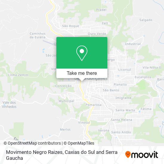 Movimento Negro Raizes map