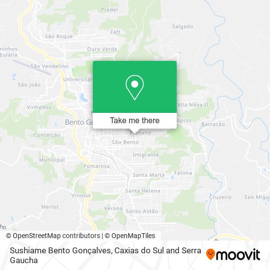 Sushiame Bento Gonçalves map