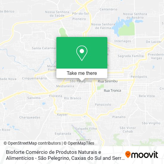 Bioforte Comércio de Produtos Naturais e Alimentícios - São Pelegrino map