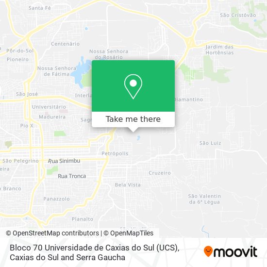 Mapa Bloco 70 Universidade de Caxias do Sul (UCS)