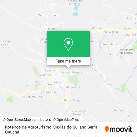 Roteiros de Agroturismo map