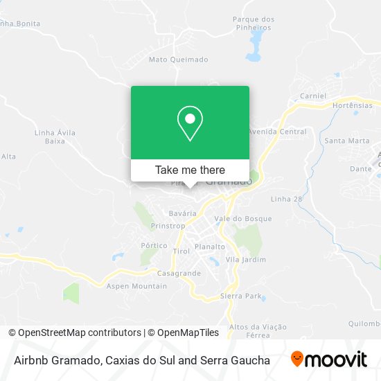 Airbnb Gramado map