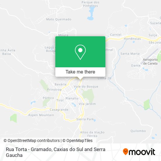 Rua Torta - Gramado map