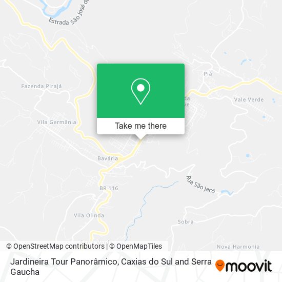 Jardineira Tour Panorâmico map