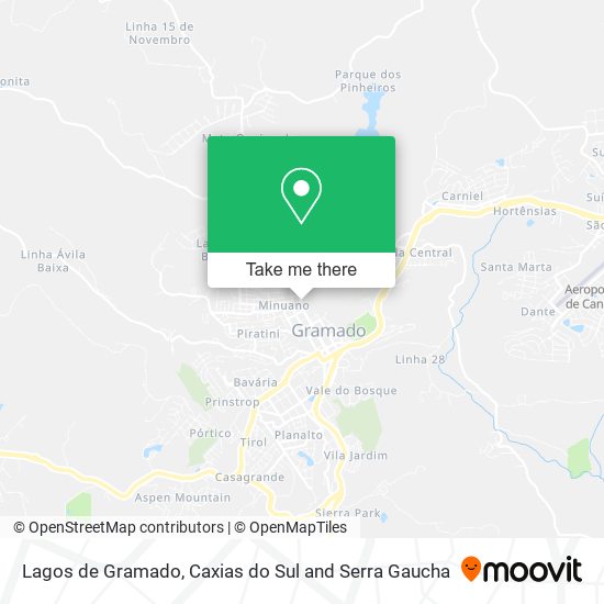 Lagos de Gramado map