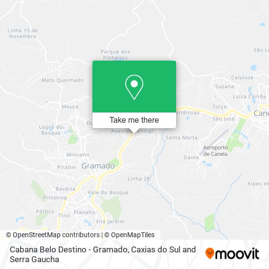 Mapa Cabana Belo Destino - Gramado