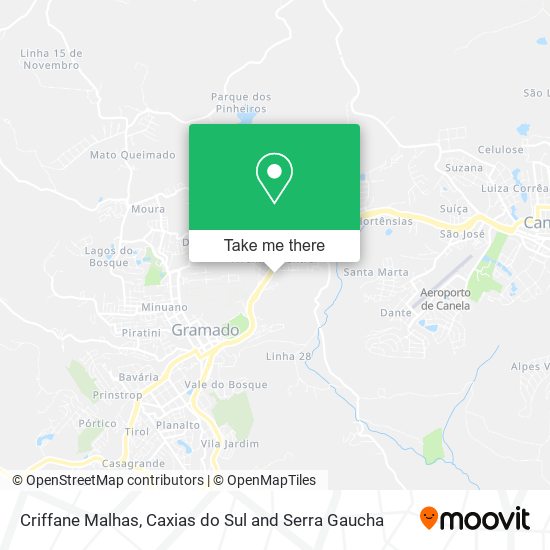 Criffane Malhas map