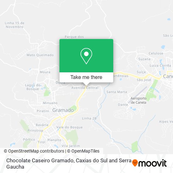 Chocolate Caseiro Gramado map