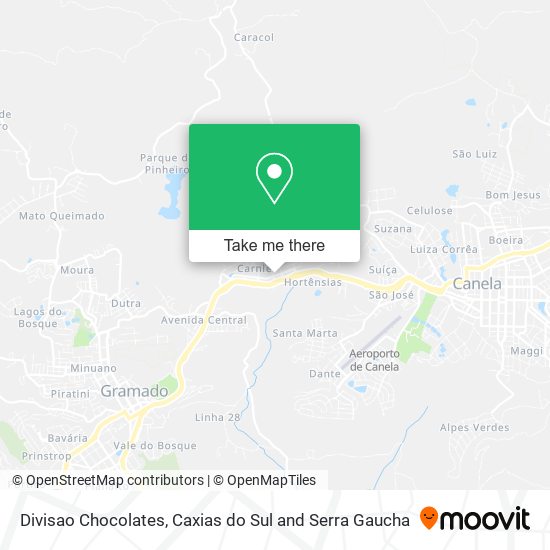 Divisao Chocolates map