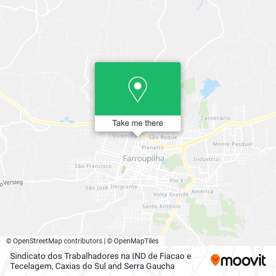 Mapa Sindicato dos Trabalhadores na IND de Fiacao e Tecelagem