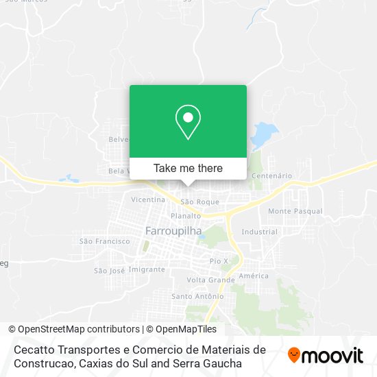 Mapa Cecatto Transportes e Comercio de Materiais de Construcao