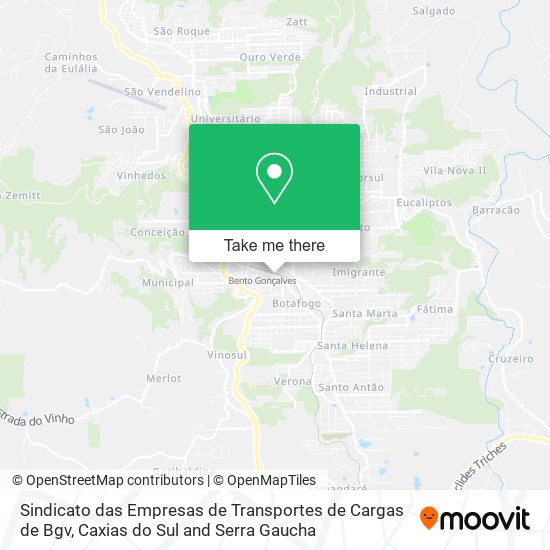 Mapa Sindicato das Empresas de Transportes de Cargas de Bgv