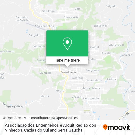 Associação dos Engenheiros e Arquit Região dos Vinhedos map