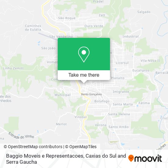 Baggio Moveis e Representacoes map