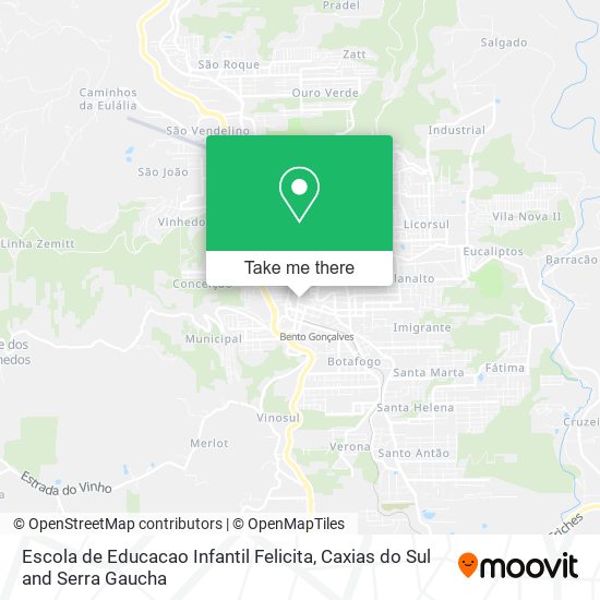 Mapa Escola de Educacao Infantil Felicita