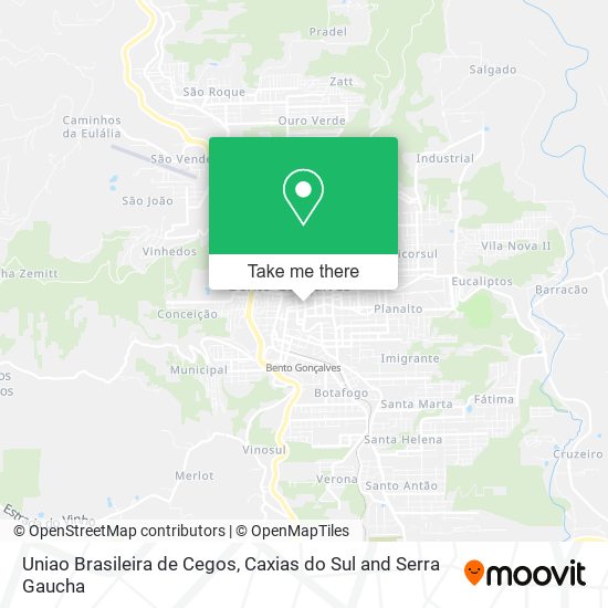 Uniao Brasileira de Cegos map