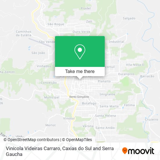 Vinícola Videiras Carraro map